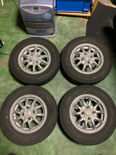 （商談中）１４５Ｒ１２　6PR 中古スタッドレスタイヤ、ホイールセット