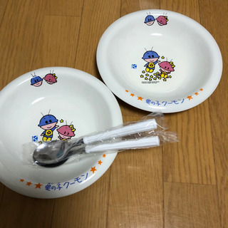星の子クーモン　カレー皿　２枚セット　スプーン付き