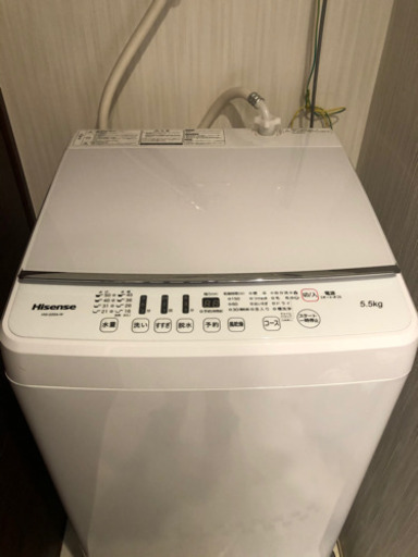 \u003c受取人決定\u003ehisense 洗濯機　5.5kg 2019年製