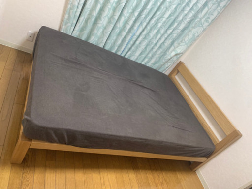 無印　ダブルベッドフレーム＋マットレス