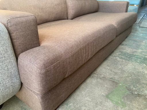 二人掛けソファー　ブラウン