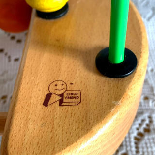美品✴︎Child Friend ビーズコースター ルーピング木製 3D 立体 知育玩具 おもちゃの画像