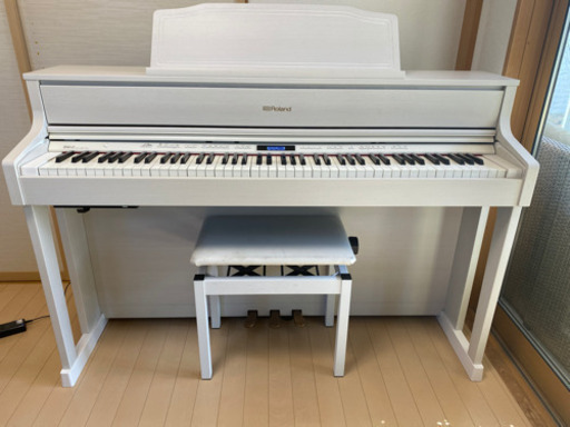 【決まりました】ローランド電子ピアノHP605GP MW 木製鍵盤　椅子付き