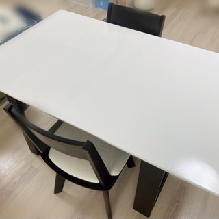 【お譲り先決定】伸縮式テーブル　ダイニングテーブルセット