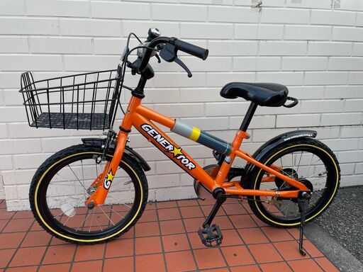 GM208　子供用自転車　美品　補助輪セット　オレンジ　ジェネレーター　16インチ　キッズバイク　キッズ自転車　自転車　子供用　リサイクルショップ　ケイラック朝霞田島店　朝霞　志木　和光　新座　入間　富士見　ふじみ野　さいたま市　練馬　板橋　東久留米　三芳　戸田　蕨　所沢　川口　清瀬