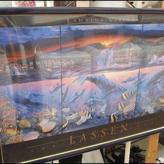新生活！0円 無料！ラッセン 額入り アートポスター 65×96cm