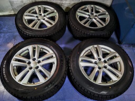 冬16インチ スバル純正【~90％富山】レガシィ エクシーガ インプレッサ PCD100 スバル 205/60R16 中古/4本 2018年 スタッドレス 16インチ