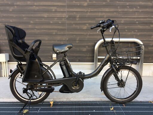 地域限定　ブリヂストン　ビッケ　bikke　新基準　8,9AH　子供乗せ　グレー　パスバビー　ギュットアニーズ　神戸市　電動自転車