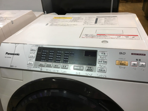 2015年製 Panasonic 9.0kg/6.0kgドラム洗濯乾燥機 HEAT PUMP ECONAVI NA-VX3500L パ