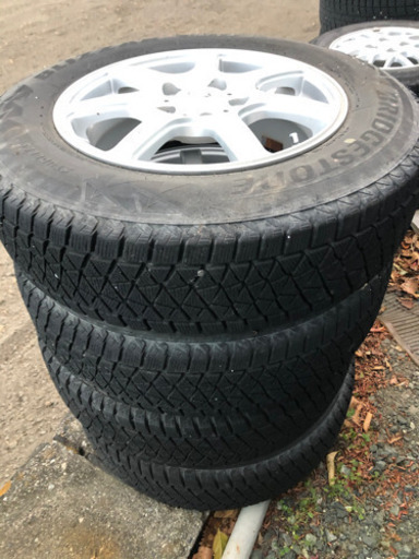 パジェロミニ　５穴アルミホイールセット４本　１７５/ ８０Ｒー１５インチ　ブリヂストン　１５X５.５J PCD114.3