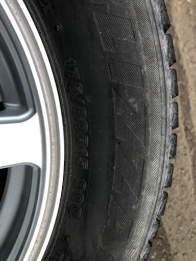パジェロミニ　５穴アルミホイールセット４本　１７５/ ８０Ｒー１５インチ　ブリヂストン　１５X５.５J PCD114.3