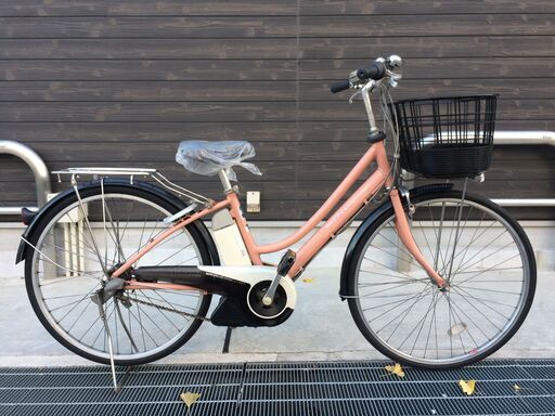地域限定送料無料　ヤマハ　パス　シティ　リチウム　26インチ　薄ピンク　アシスタ　ビビ　神戸市　電動自転車