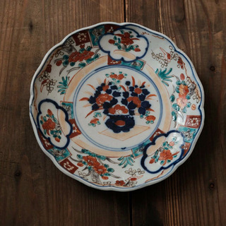 美しいお品物◇骨董品　伊万里　色絵大皿　花柄　アンティーク　和食...