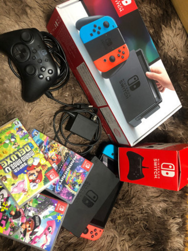 Nintendo switch ソフト5本 プロコン SDカード16GB付き！値下げしました！