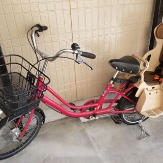 20インチ　子供のせ自転車　後チャイルドシート付き　ママチャリ