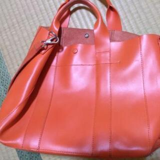 GAP 本皮バックオレンジ　中古品