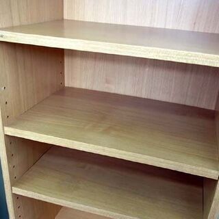 本棚 W45×D29.5×H178cm ナチュラル 中板調整可 収納棚 札幌 東区の画像