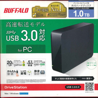 BUFFALO　テレビ・レコーダー録画用　外付けＨＤＤ