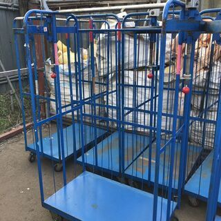 ★中古★カゴ台車　ハンガーラック台車　業務用　H1600×W90...