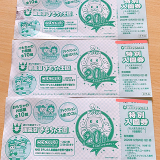 東条湖おもちゃ王国　特別入園券　4枚
