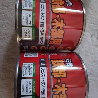 油性、鉄部木部用0.2Lを2缶ライトグリーン