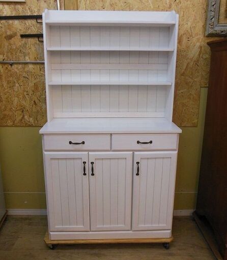 【販売終了しました。ありがとうございます。】フレンチカントリー風　キッチンボード　中古品　/　おしゃれ家具　キッチン収納　2018年購入