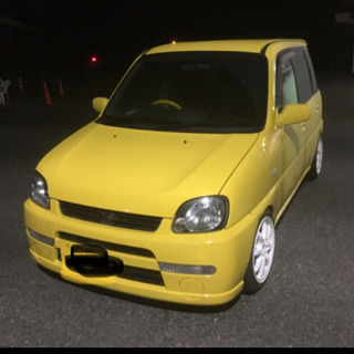 交換可プレオ　黄色　車高調　車高短　4ナンバー