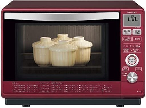 【苫小牧バナナ】開封未使用品 SHARP/シャープ 過熱水蒸気オーブンレンジ RE-V85BJ-R レッド系 簡易スチーム