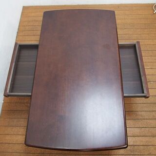 引出し付きローテーブル 座卓 幅1100 奥行600 高さ400mm (GD24)の画像