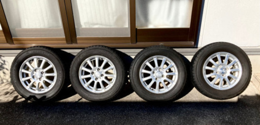 屋内保管 フリードで使用 185/70R14 スタッドレス アルミホイール