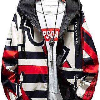 レッドXL 春秋 リバーシブル ブルゾン パーカー アウトドア　メンズ