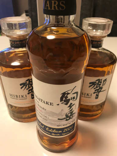 シングルモルトウイスキー響２本、駒ケ岳リミテッドエディション１本