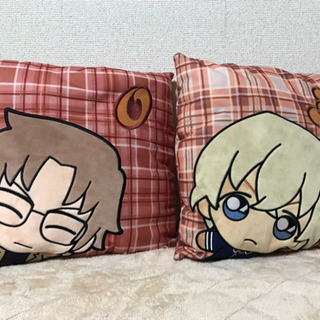 新品未使用　名探偵コナン アップリケ クッション 安室透 沖矢昴...