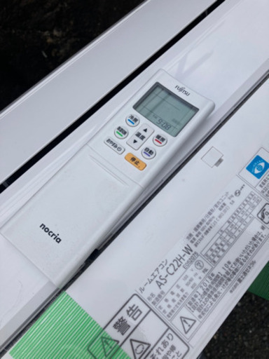 エアコン　富士通　nocria AO-C22H 2018年製　使用可能　冷媒R32 リモコン付　引取のみ