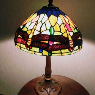 ステンドグラスランプ　トンボ柄 楽天市場】40*65CM トンボ柄ステンドグラスランプ スタンド照明
