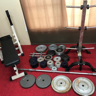 174kg」ダンベル&ダンベルラック&ベンチプレス