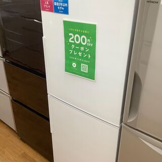SHARP　シャープ　2ドア冷蔵庫　SJ-PD28E-W　201...