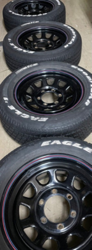 タイヤ＆ホイール4本セット！GOOD YEAR,P225/60R16 バリ溝  ホイール付き！6穴 車パーツ