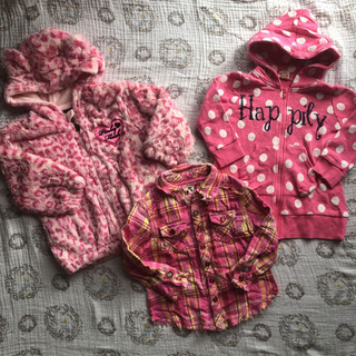 女の子 冬服 90-95 まとめ売り アウター付き 新品未開封あり 13点の画像