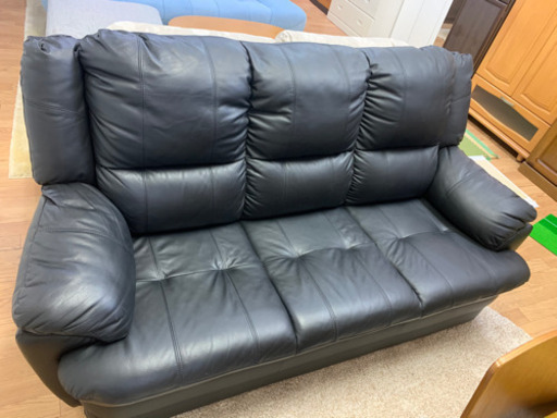 【リサイクルショップ八光　田上店　配達・設置OK】3人掛ハイバックソファ　Nオデッセイ　ブラック