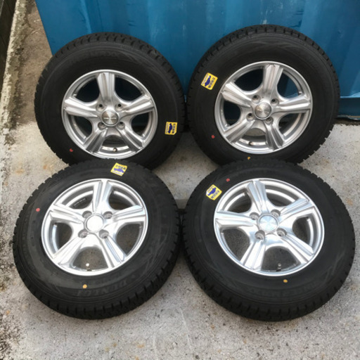 VIOLENTO 13×5.00B 4穴 DUNLOP WINTERMAXX 155/80R13 4本セットM+S 軽自動車など