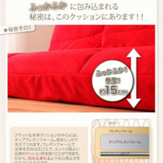 2人掛けソファ　フロアソファ　角度調整可　ソファベッドの画像