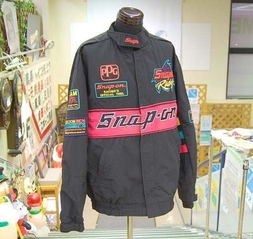 Snap-on レーシングジャケット Lサイズ ジャンパー ブルゾン 黒×赤 ブラック×レッド スナップオン☆ PayPay(ペイペイ)決済可能 ☆ 札幌市 清田区 平岡