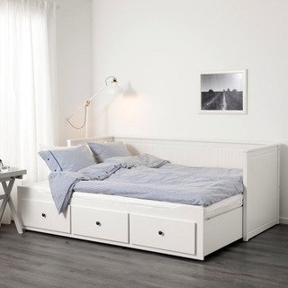 9月末まで掲載 値下げ可能 IKEA ヘムネス グレー ベッド 送料