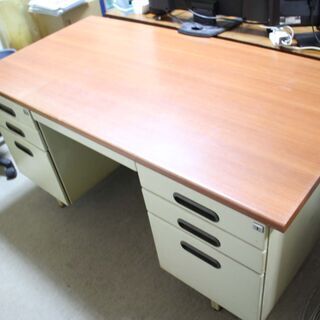 【0円】事務デスク 1400mm 両袖　差し上げます＜引き取りに...