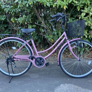 シティサイクル （美品）26インチ dixhuit 外装6段 ピンク