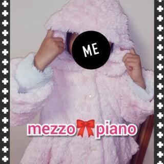 試着のみ♡夢ふわピンクなシャギーファーコート★メゾピアノmezzopiano★135cm★裾と袖フレアでオシャレ…アウター、フォーマルにも♪の画像