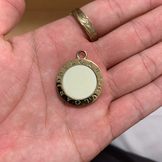 BVLGARI 正規品　ネックレス　刻印チャーム美品　早急！ブルガリ　