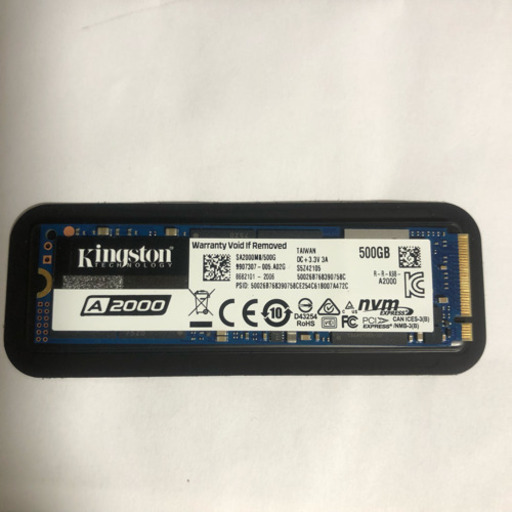 新品 Kingston製 m.2 NVMe SSD 500GB 22*80mm