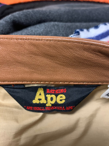 APE レザーシングルライダース　XL 本革　エイプ